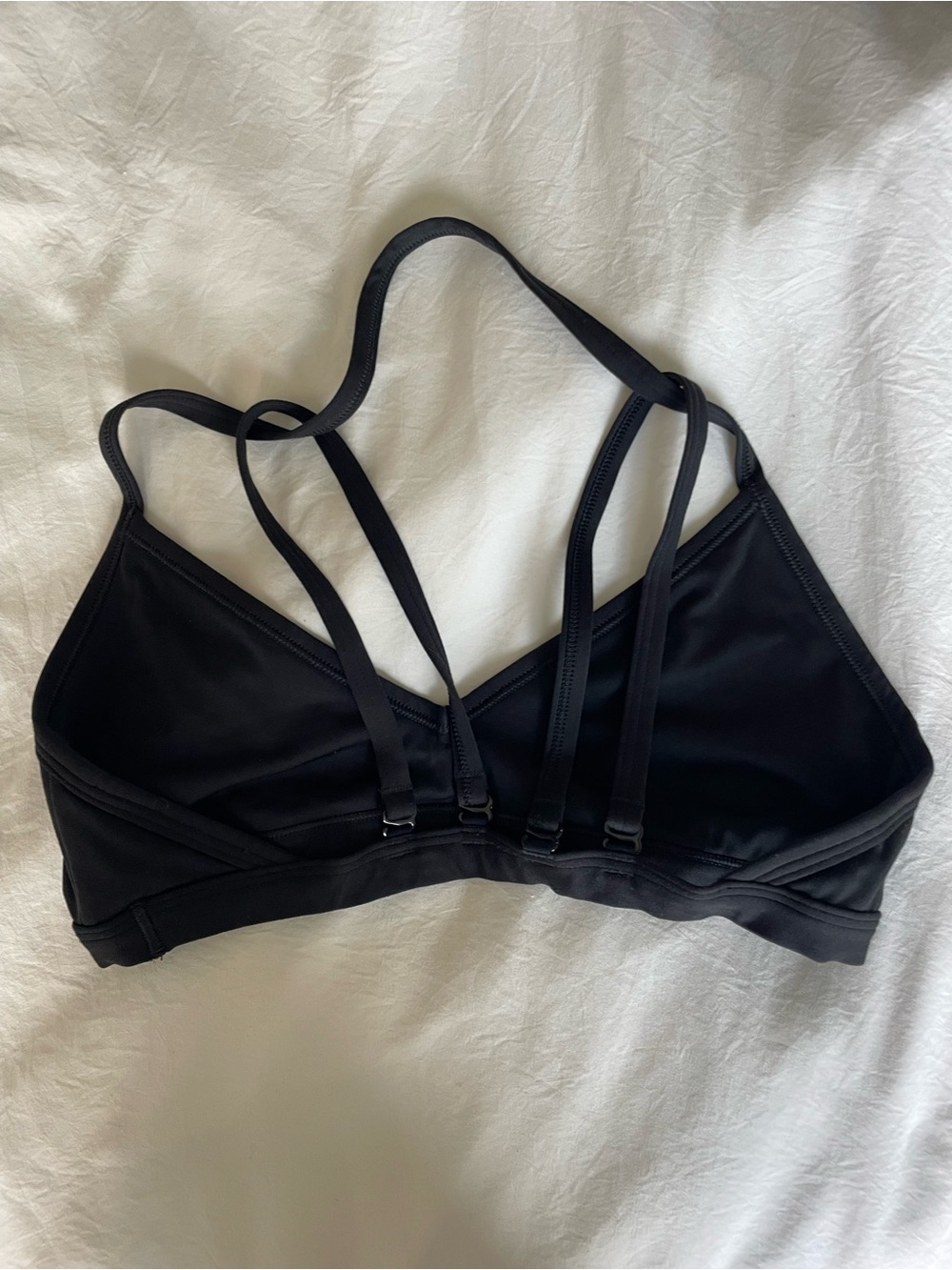 Gymshark Black Strappy Back Sports Bra - Picture 2 of 2
